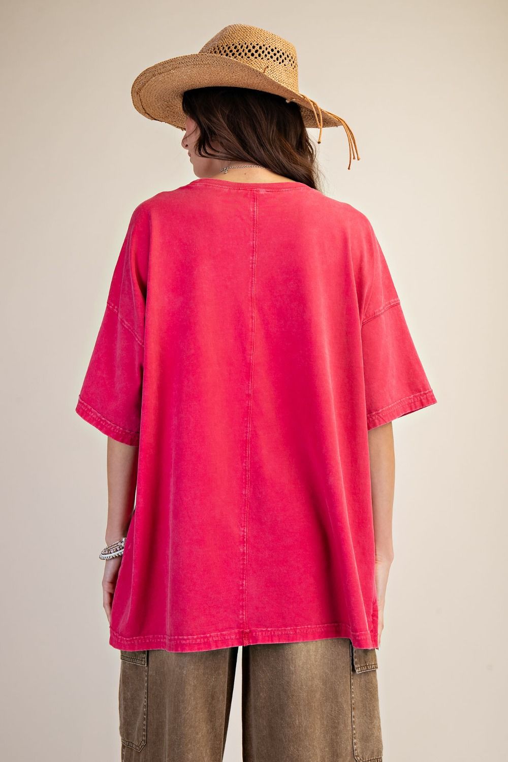 Easel Poppy Red Cotton Tee