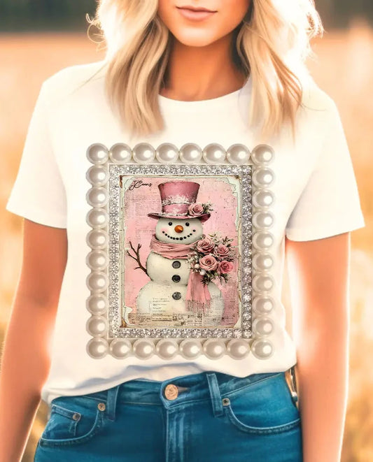 J Coons Snowman Crystal Tee
