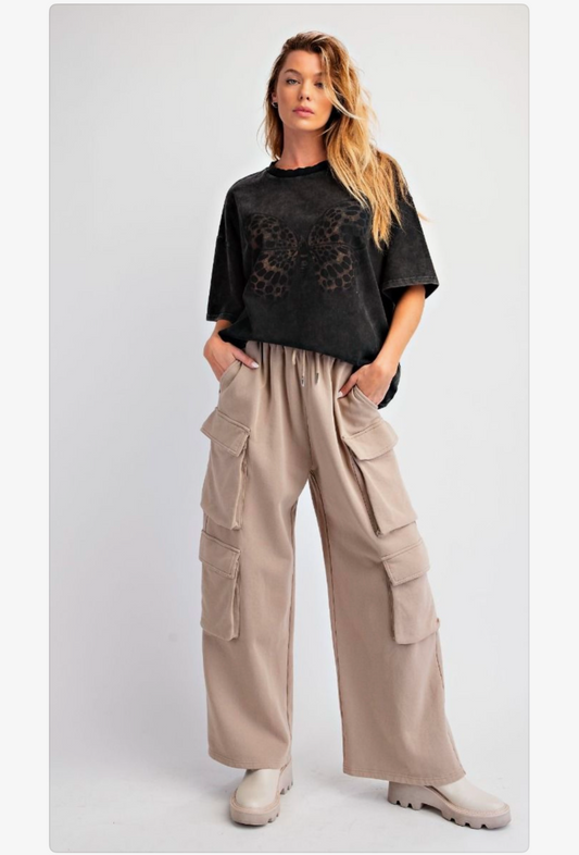 EASEL tan cargo pants