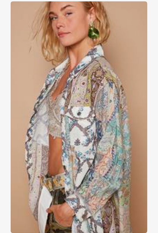 POL multi-patch shacket