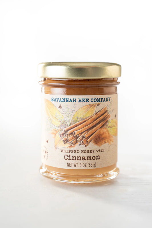 Savannah Bee Company Whipped Honey with Cinnamon 3 oz.